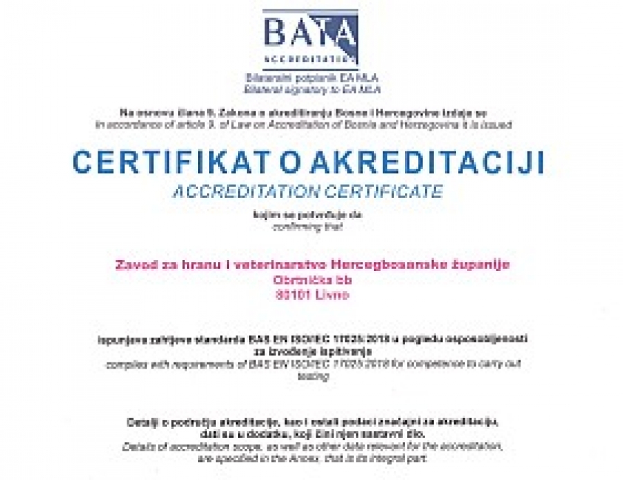 Certifikat BATA